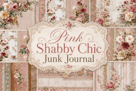 Download Pink Shabby Chic Junk Journal - Shabby chic Collection