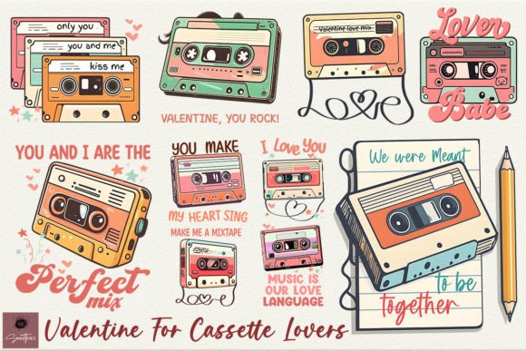 Download Valentine for Cassette Lovers Bundle - Valentine Collection