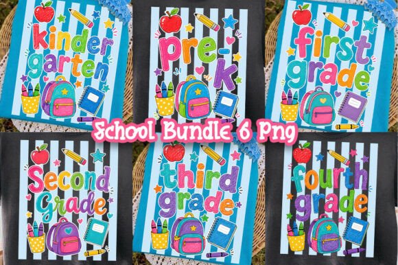 Download Back to School Grade Bundle Striped PNG - Premium Resources