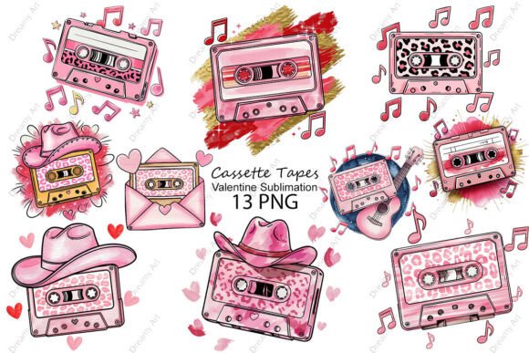 Download Valentine Cassette Tapes PNG Sublimation - Valentine Collection