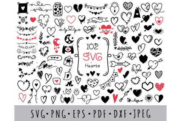 Download Hearts SVG Bundle, Valentine Day Doodle - Valentine Collection